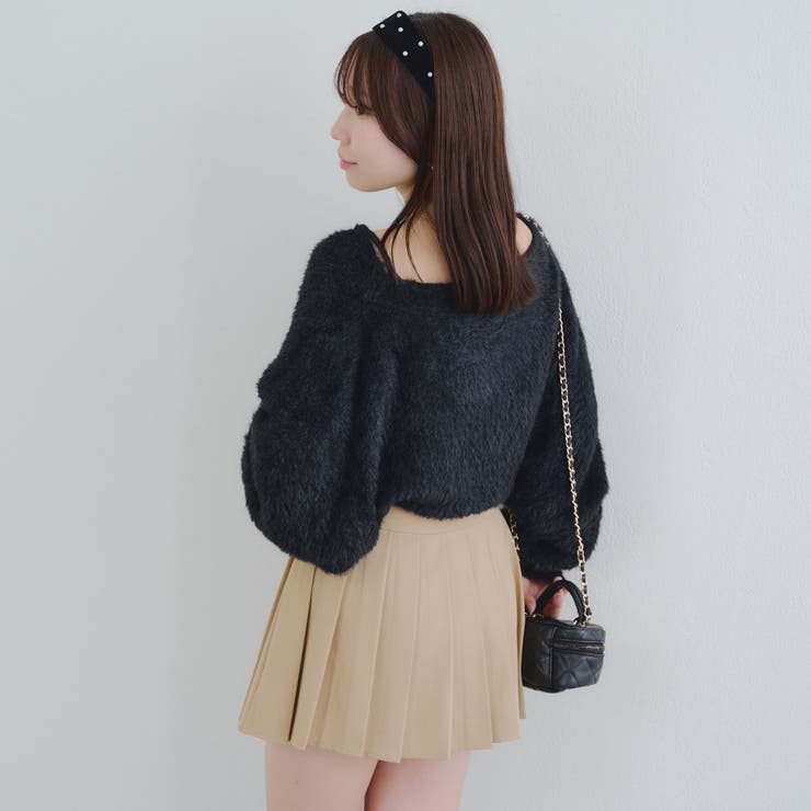 【ふわふわ、大人可愛い♪】リボンニット＆キャミソールセット | NICE CLAUP / OLIVE des OLIVE　OUTLET | 詳細画像14 