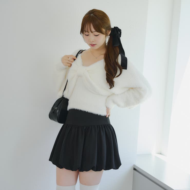 【ふわふわ、大人可愛い♪】リボンニット＆キャミソールセット | NICE CLAUP / OLIVE des OLIVE　OUTLET | 詳細画像22 