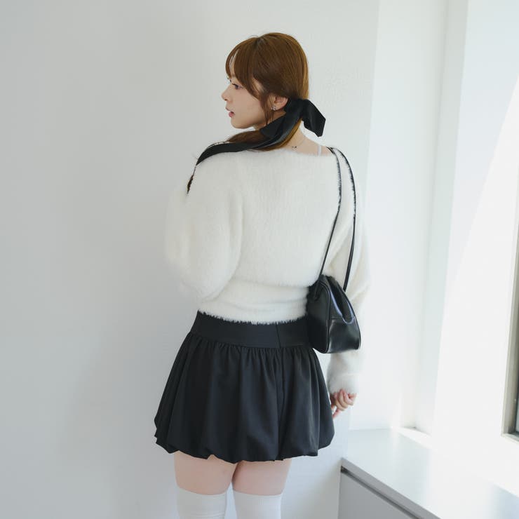 【ふわふわ、大人可愛い♪】リボンニット＆キャミソールセット | NICE CLAUP / OLIVE des OLIVE　OUTLET | 詳細画像23 