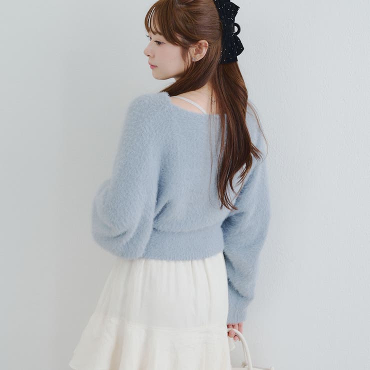 【ふわふわ、大人可愛い♪】リボンニット＆キャミソールセット | NICE CLAUP / OLIVE des OLIVE　OUTLET | 詳細画像42 