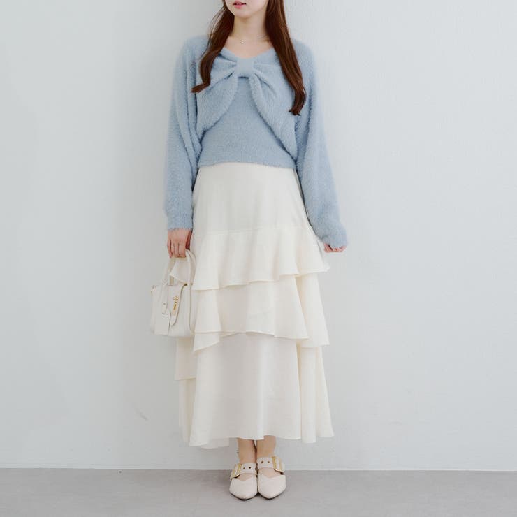 【ふわふわ、大人可愛い♪】リボンニット＆キャミソールセット | NICE CLAUP / OLIVE des OLIVE　OUTLET | 詳細画像45 