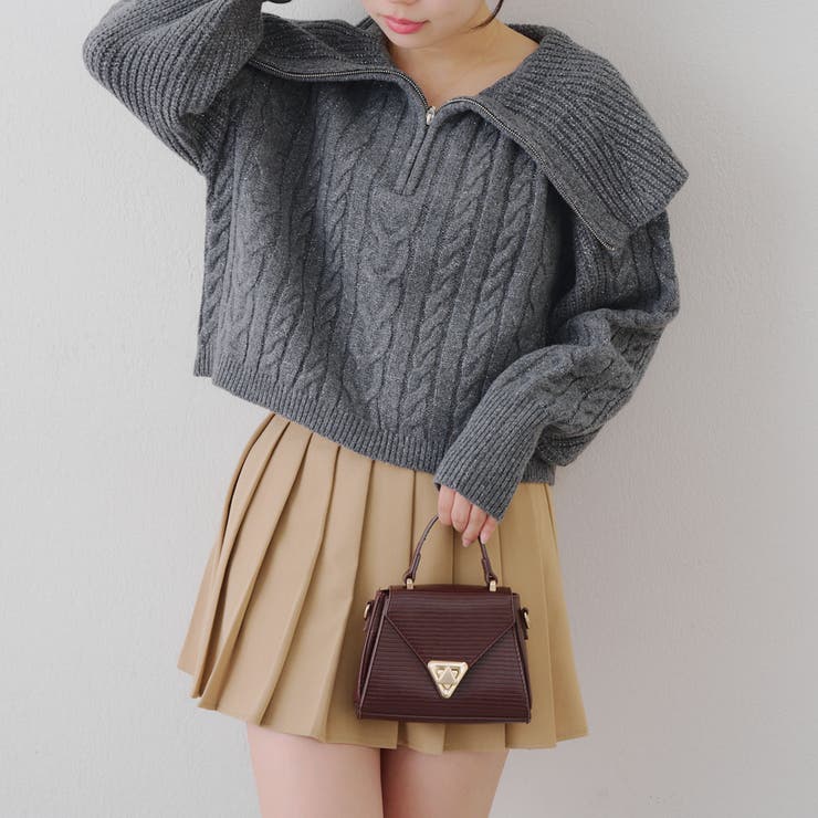 ビッグ衿ZIPUPニット | NICE CLAUP / OLIVE des OLIVE　OUTLET | 詳細画像17 