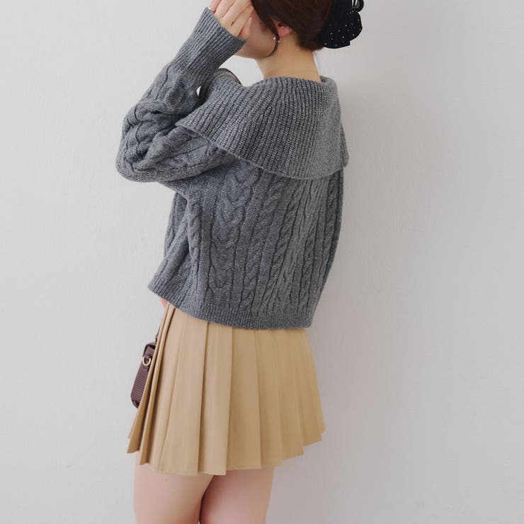 ビッグ衿ZIPUPニット | NICE CLAUP / OLIVE des OLIVE　OUTLET | 詳細画像18 