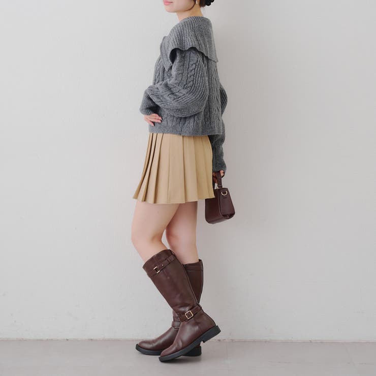 ビッグ衿ZIPUPニット | NICE CLAUP / OLIVE des OLIVE　OUTLET | 詳細画像22 