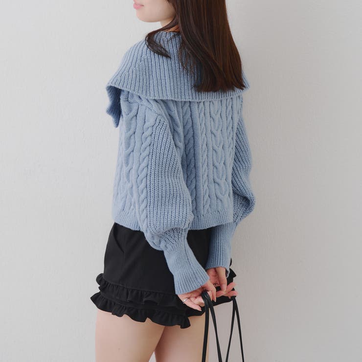 ビッグ衿ZIPUPニット | NICE CLAUP / OLIVE des OLIVE　OUTLET | 詳細画像26 