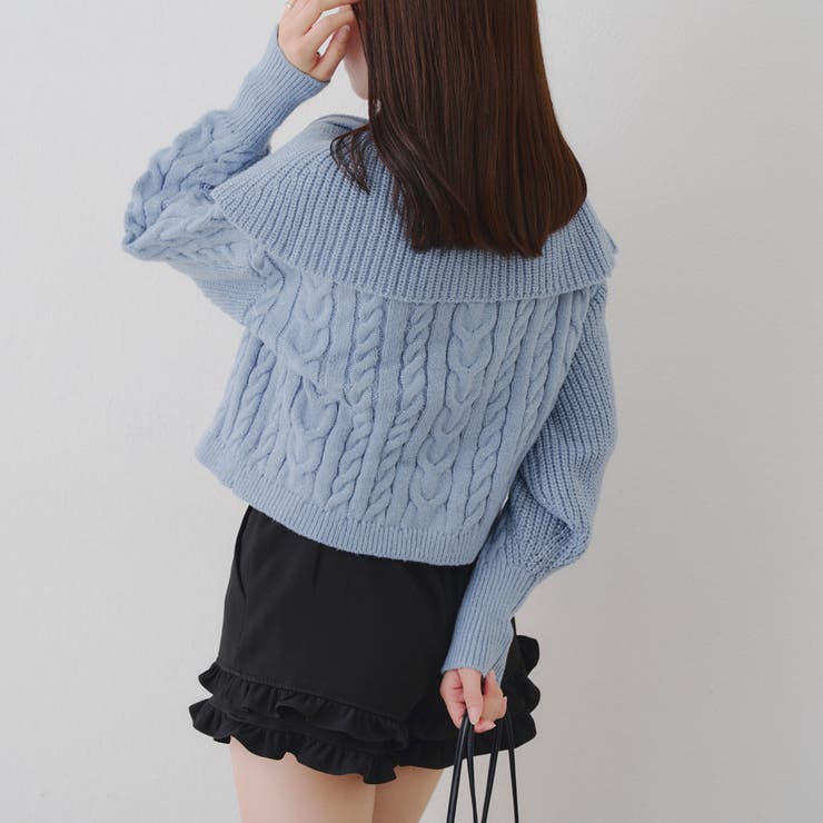 ビッグ衿ZIPUPニット | NICE CLAUP / OLIVE des OLIVE　OUTLET | 詳細画像27 