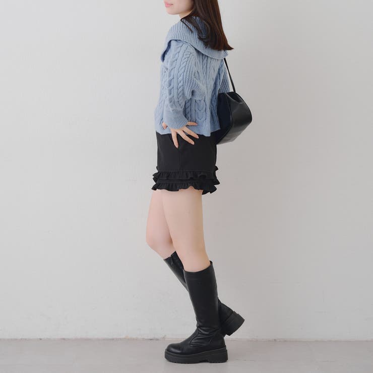 ビッグ衿ZIPUPニット | NICE CLAUP / OLIVE des OLIVE　OUTLET | 詳細画像30 