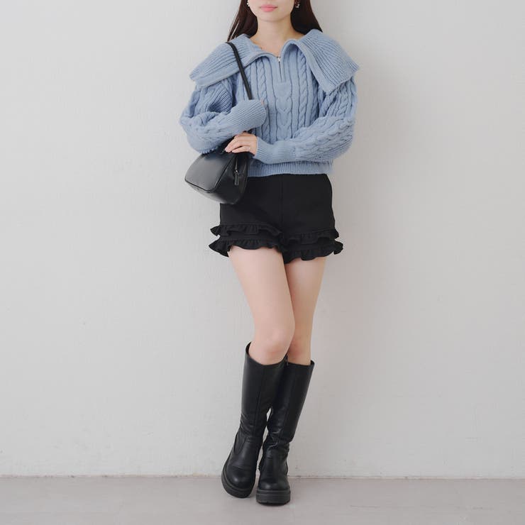 ビッグ衿ZIPUPニット | NICE CLAUP / OLIVE des OLIVE　OUTLET | 詳細画像31 