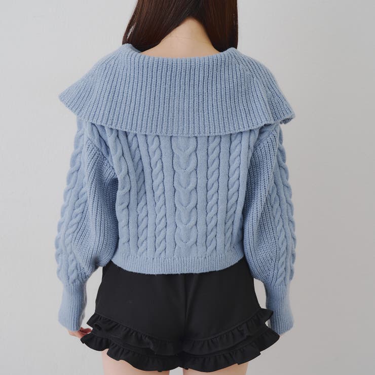 ビッグ衿ZIPUPニット | NICE CLAUP / OLIVE des OLIVE　OUTLET | 詳細画像34 