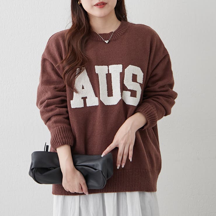 ロゴ刺繍ニット | NICE CLAUP / OLIVE des OLIVE　OUTLET | 詳細画像2 