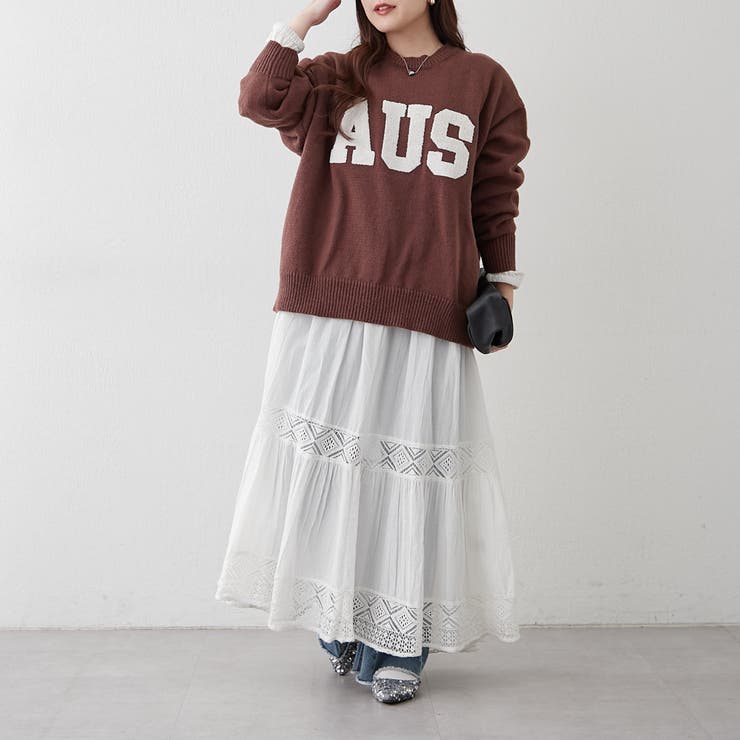 ロゴ刺繍ニット | NICE CLAUP / OLIVE des OLIVE　OUTLET | 詳細画像11 