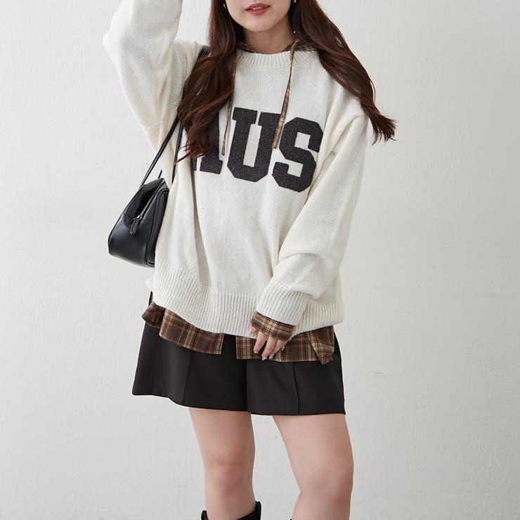 ロゴ刺繍ニット | NICE CLAUP / OLIVE des OLIVE　OUTLET | 詳細画像15 