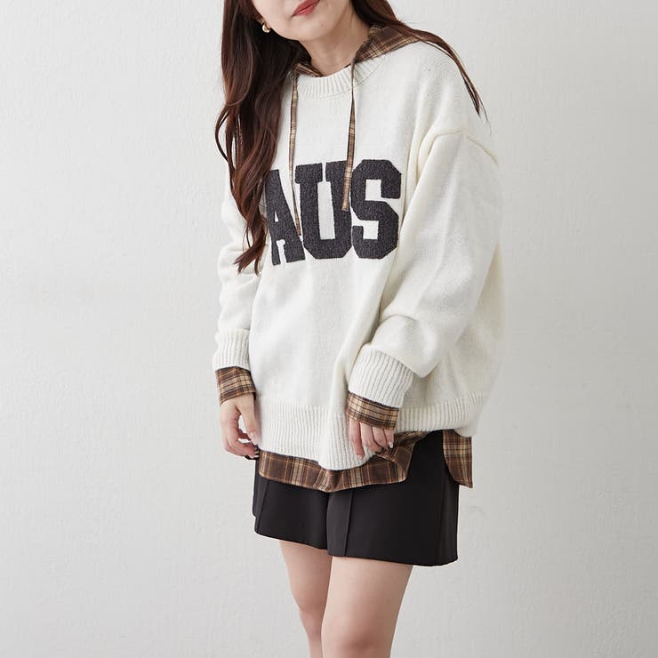 ロゴ刺繍ニット | NICE CLAUP / OLIVE des OLIVE　OUTLET | 詳細画像16 