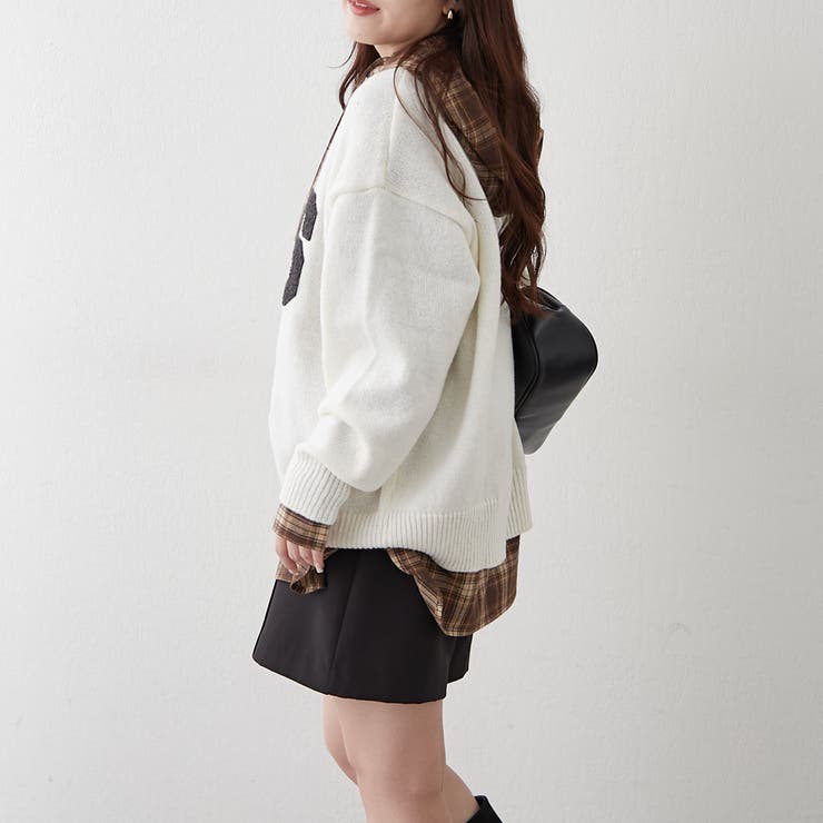 ロゴ刺繍ニット | NICE CLAUP / OLIVE des OLIVE　OUTLET | 詳細画像17 