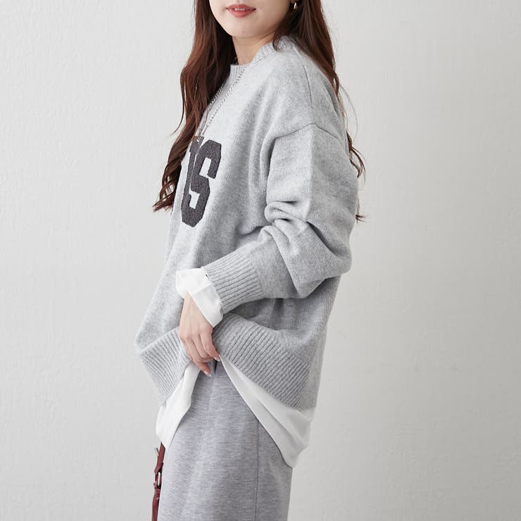 ロゴ刺繍ニット | NICE CLAUP / OLIVE des OLIVE　OUTLET | 詳細画像39 