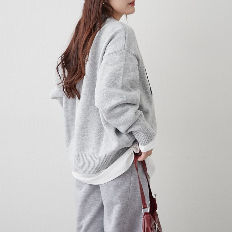 ロゴ刺繍ニット | NICE CLAUP / OLIVE des OLIVE　OUTLET | 詳細画像42 