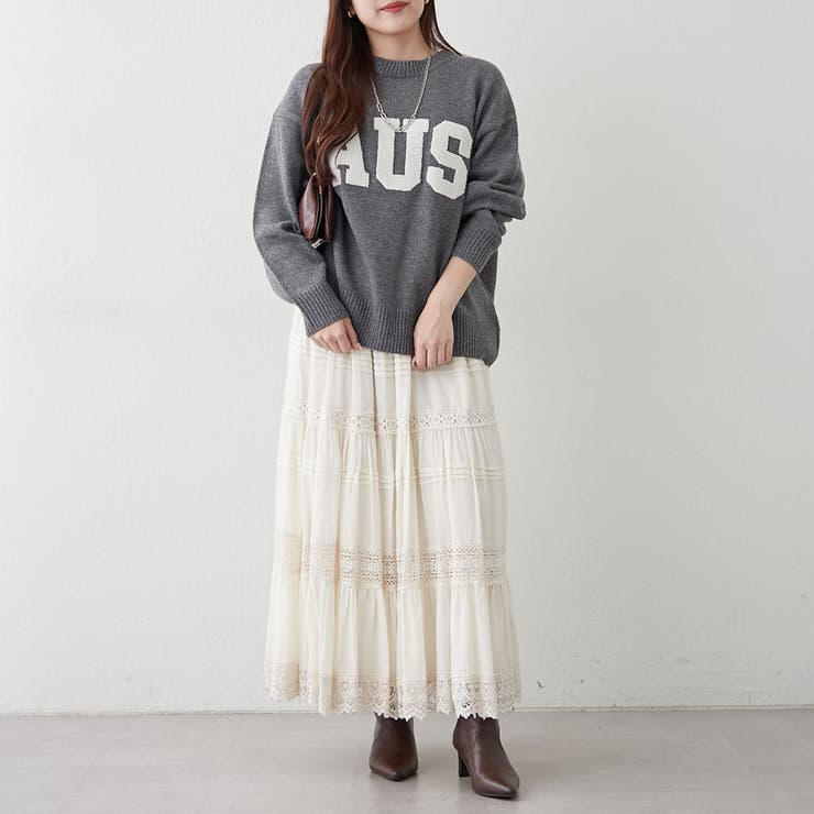 ロゴ刺繍ニット | NICE CLAUP / OLIVE des OLIVE　OUTLET | 詳細画像52 