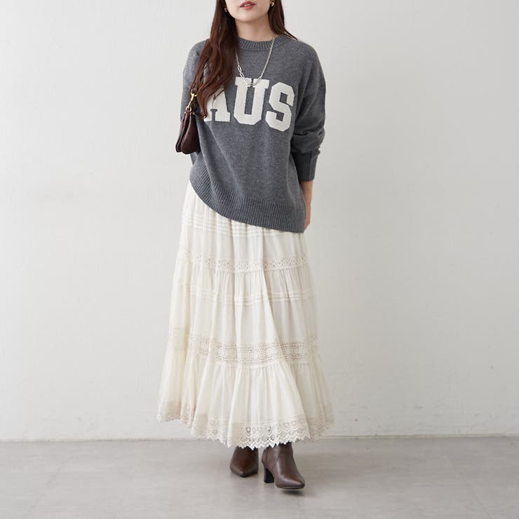 ロゴ刺繍ニット | NICE CLAUP / OLIVE des OLIVE　OUTLET | 詳細画像53 