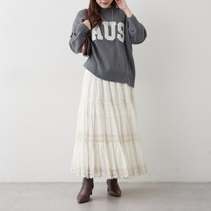 ロゴ刺繍ニット | NICE CLAUP / OLIVE des OLIVE　OUTLET | 詳細画像54 