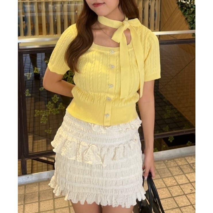 チョーカー付ベビーケーブルプルオーバー | NICE CLAUP / OLIVE des OLIVE　OUTLET | 詳細画像17 