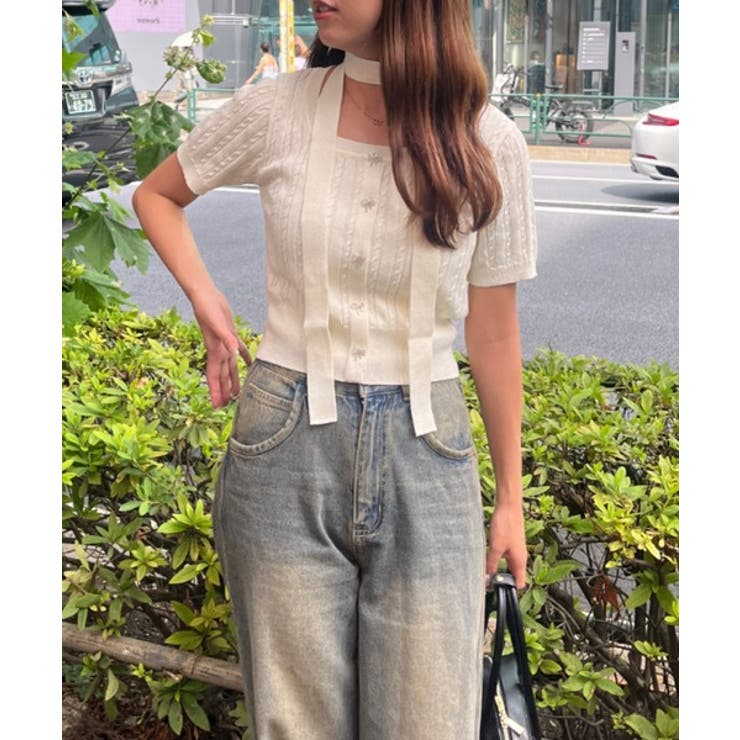 チョーカー付ベビーケーブルプルオーバー | NICE CLAUP / OLIVE des OLIVE　OUTLET | 詳細画像20 