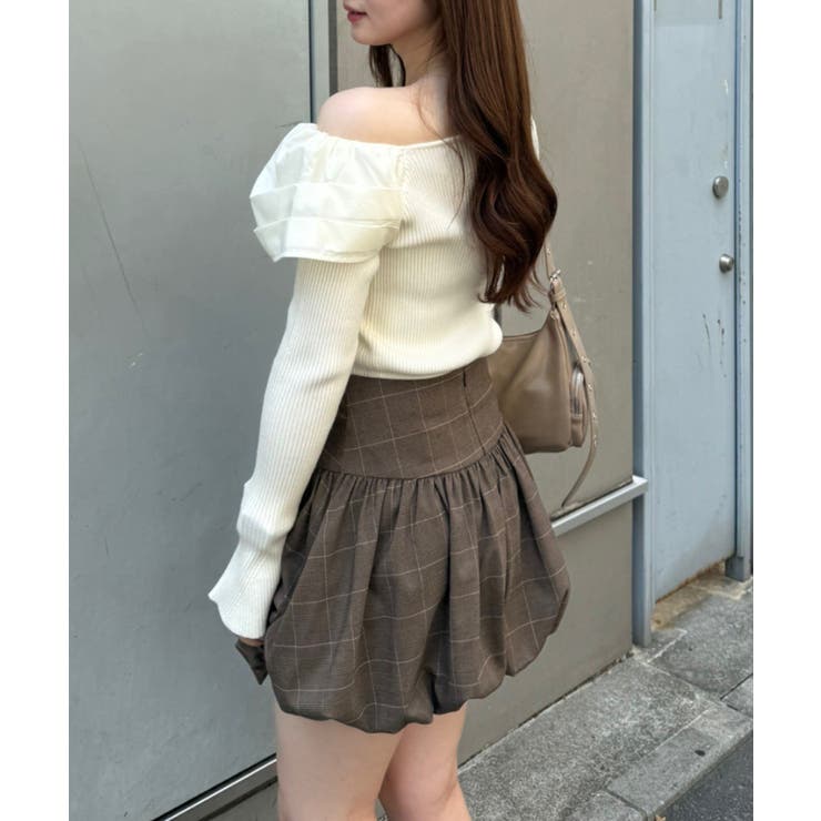 オフショルリボンニット | NICE CLAUP / OLIVE des OLIVE　OUTLET | 詳細画像8 