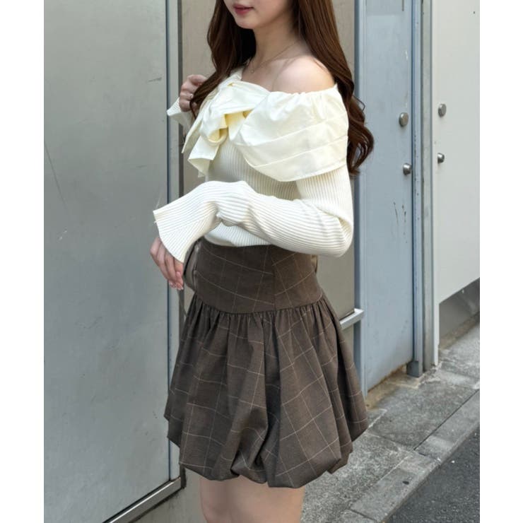 オフショルリボンニット | NICE CLAUP / OLIVE des OLIVE　OUTLET | 詳細画像11 