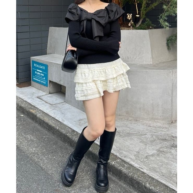 オフショルリボンニット | NICE CLAUP / OLIVE des OLIVE　OUTLET | 詳細画像15 