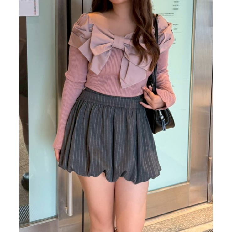 オフショルリボンニット | NICE CLAUP / OLIVE des OLIVE　OUTLET | 詳細画像20 