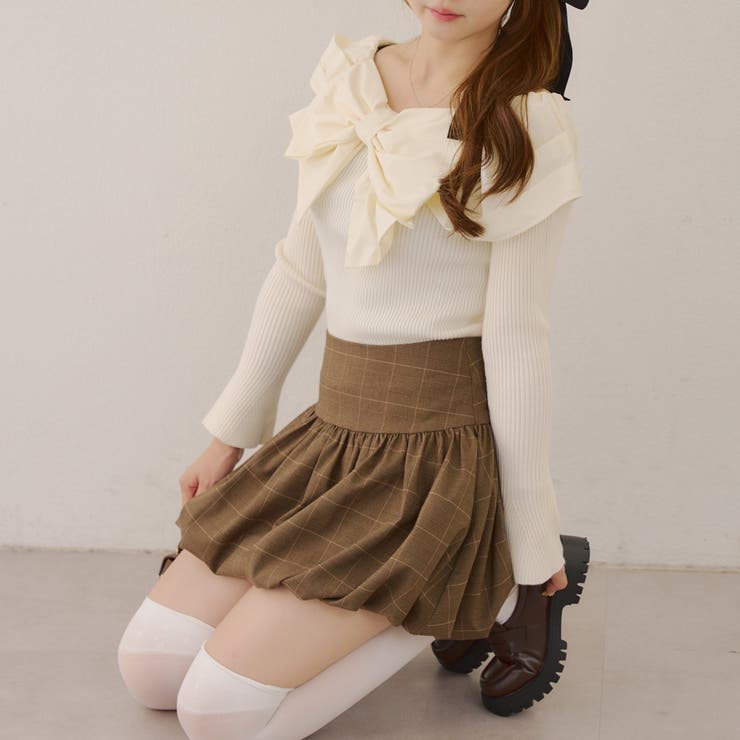 オフショルリボンニット | NICE CLAUP / OLIVE des OLIVE　OUTLET | 詳細画像25 