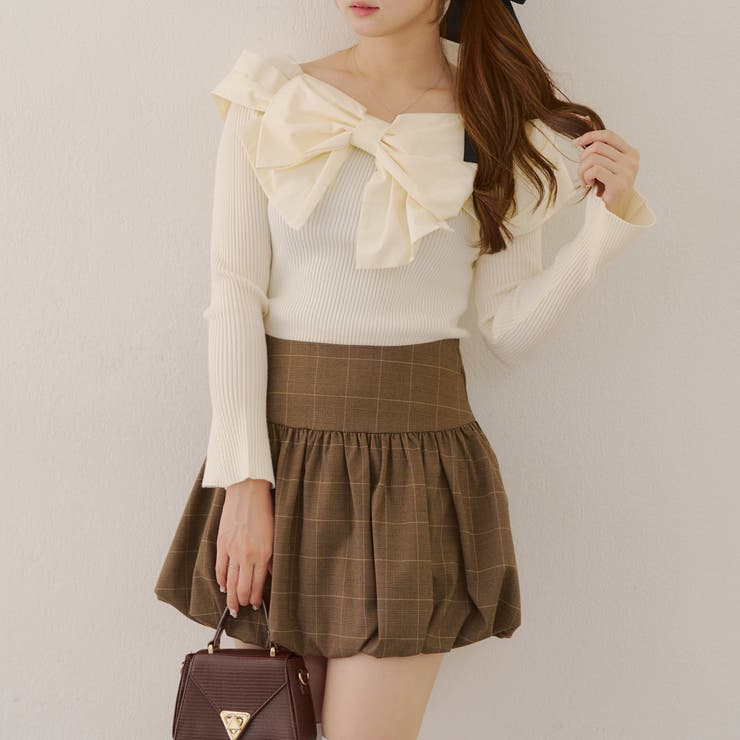 オフショルリボンニット | NICE CLAUP / OLIVE des OLIVE　OUTLET | 詳細画像26 