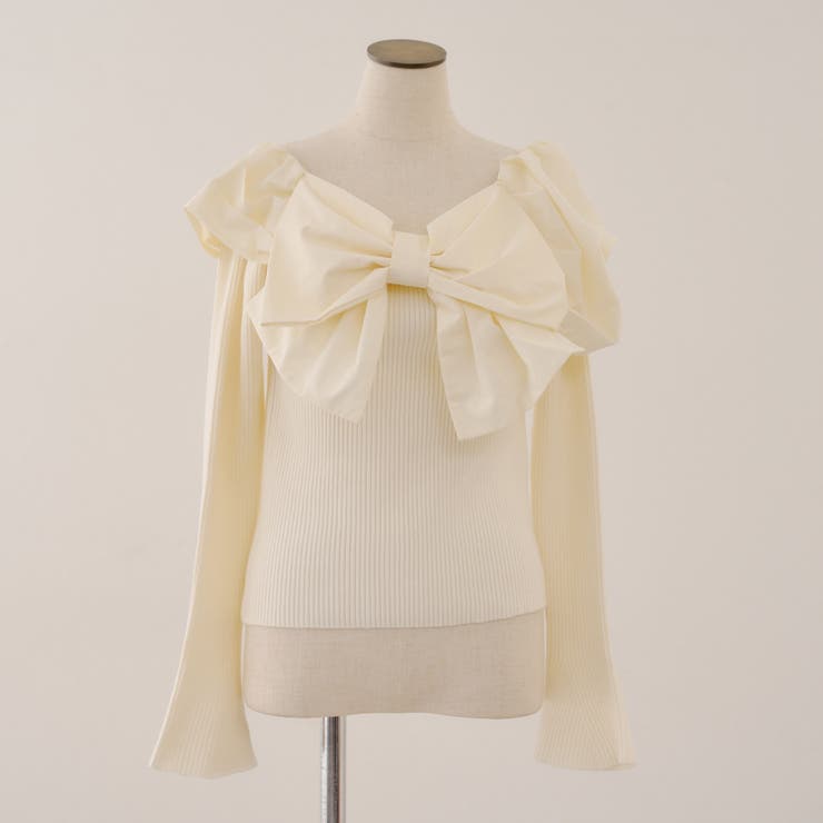 オフショルリボンニット | NICE CLAUP / OLIVE des OLIVE　OUTLET | 詳細画像30 