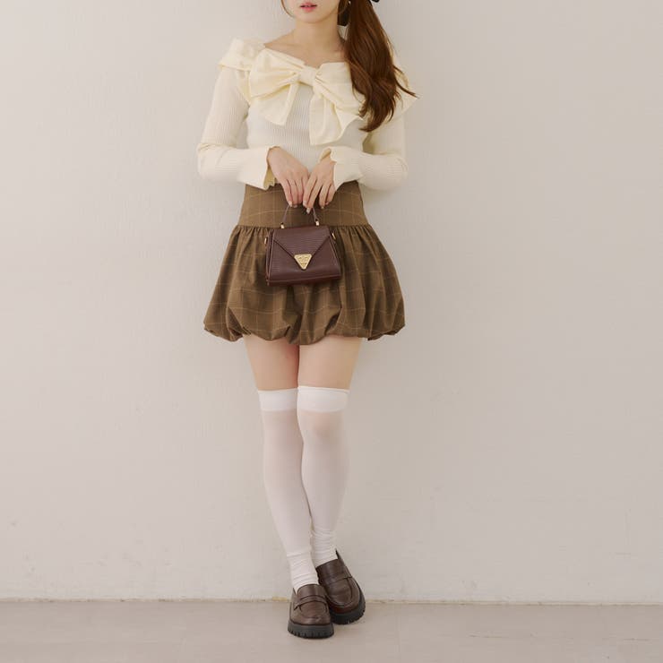 オフショルリボンニット | NICE CLAUP / OLIVE des OLIVE　OUTLET | 詳細画像32 