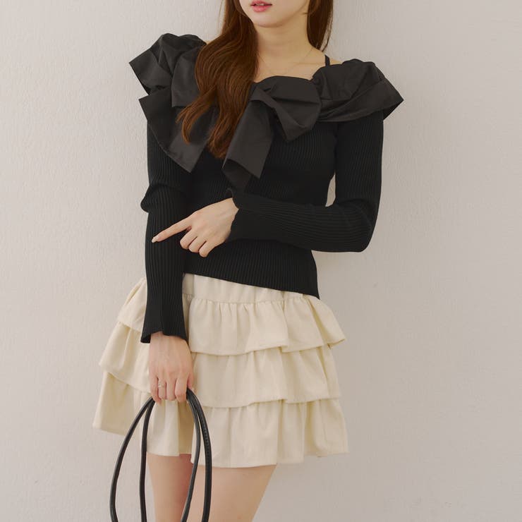 オフショルリボンニット | NICE CLAUP / OLIVE des OLIVE　OUTLET | 詳細画像36 