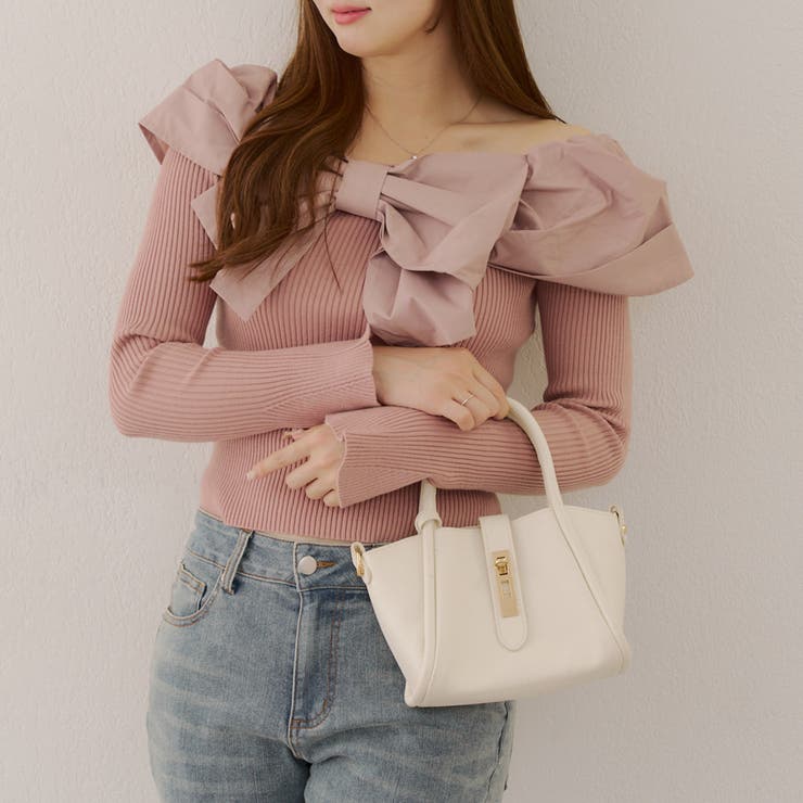 オフショルリボンニット | NICE CLAUP / OLIVE des OLIVE　OUTLET | 詳細画像47 