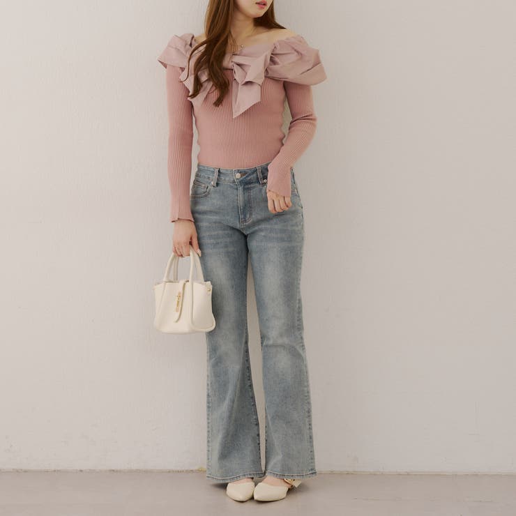 オフショルリボンニット | NICE CLAUP / OLIVE des OLIVE　OUTLET | 詳細画像53 