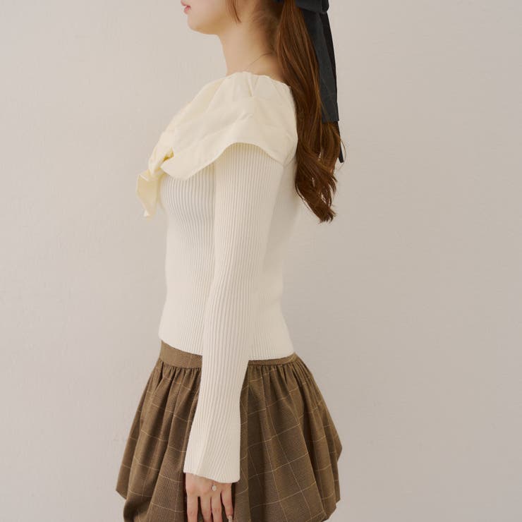 オフショルリボンニット | NICE CLAUP / OLIVE des OLIVE　OUTLET | 詳細画像71 