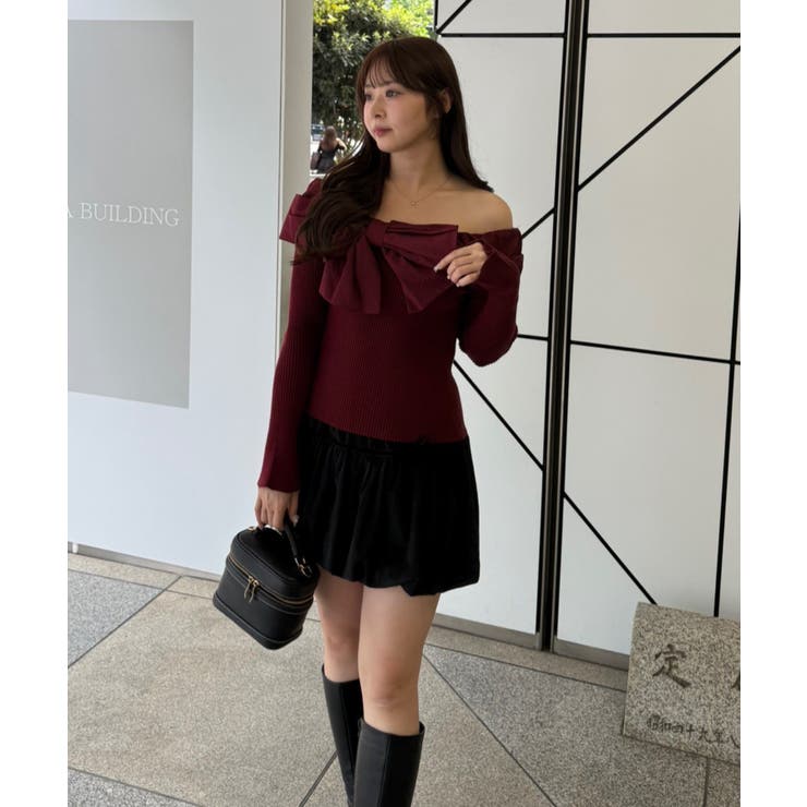 オフショルリボンニット | NICE CLAUP / OLIVE des OLIVE　OUTLET | 詳細画像65 