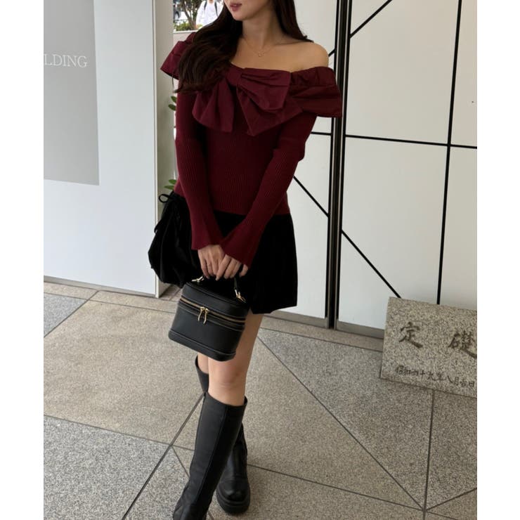 オフショルリボンニット | NICE CLAUP / OLIVE des OLIVE　OUTLET | 詳細画像67 