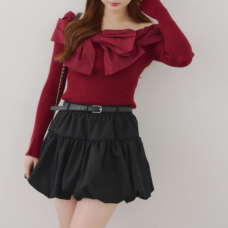 オフショルリボンニット | NICE CLAUP / OLIVE des OLIVE　OUTLET | 詳細画像58 