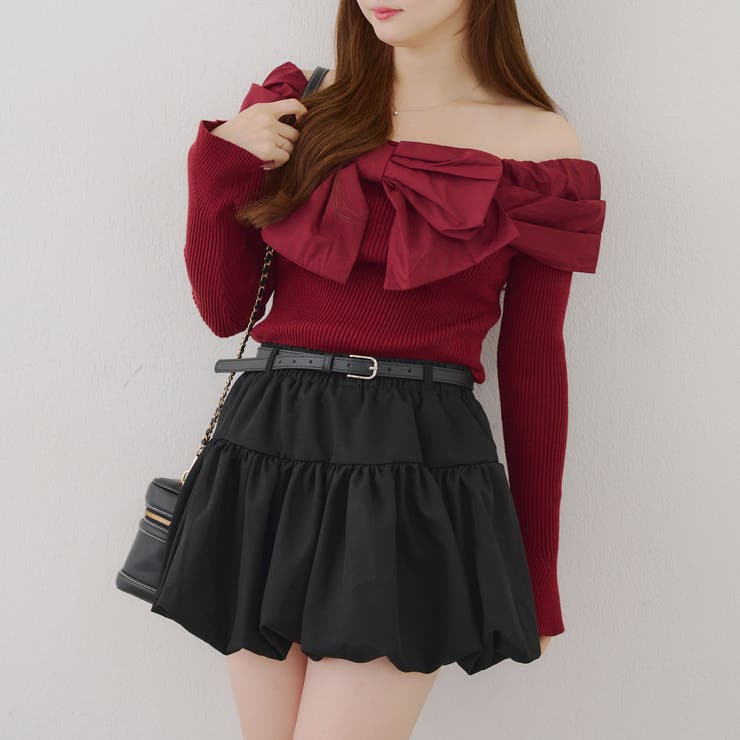 オフショルリボンニット | NICE CLAUP / OLIVE des OLIVE　OUTLET | 詳細画像57 