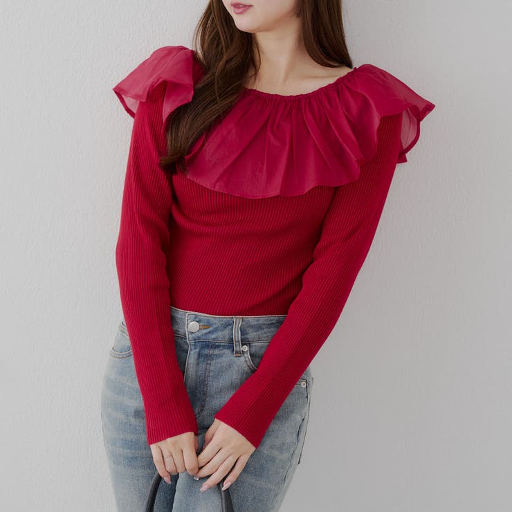 衿フリルニットトップス | RMAF　NICE CLAUP / OLIVE des OLIVE | 詳細画像22 