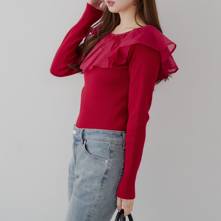 衿フリルニットトップス | RMAF　NICE CLAUP / OLIVE des OLIVE | 詳細画像23 