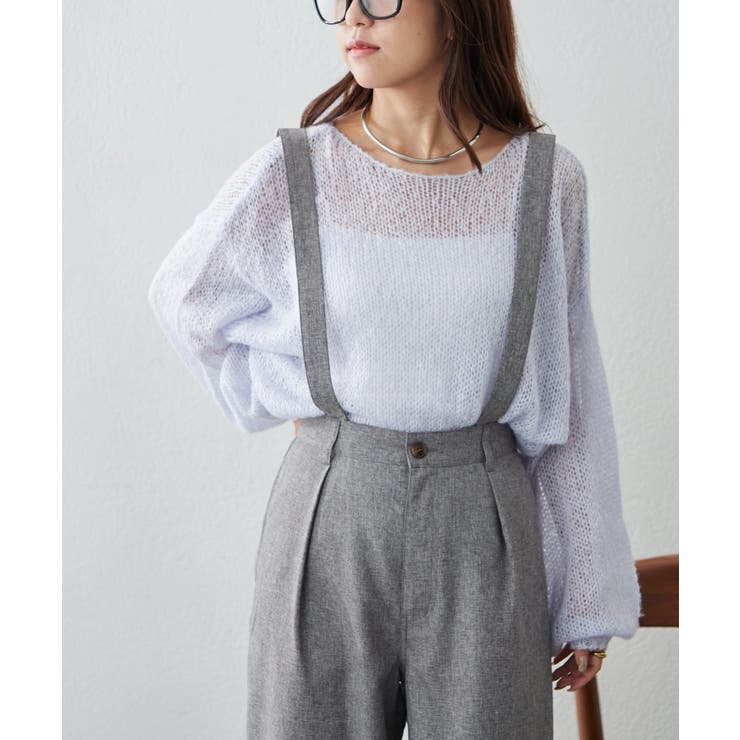 ella_selectshopマシュマロウールタッチジレ　グレー Mellow Knit ジレ ウォッシャブル メリノウール ネイビー XS(XS