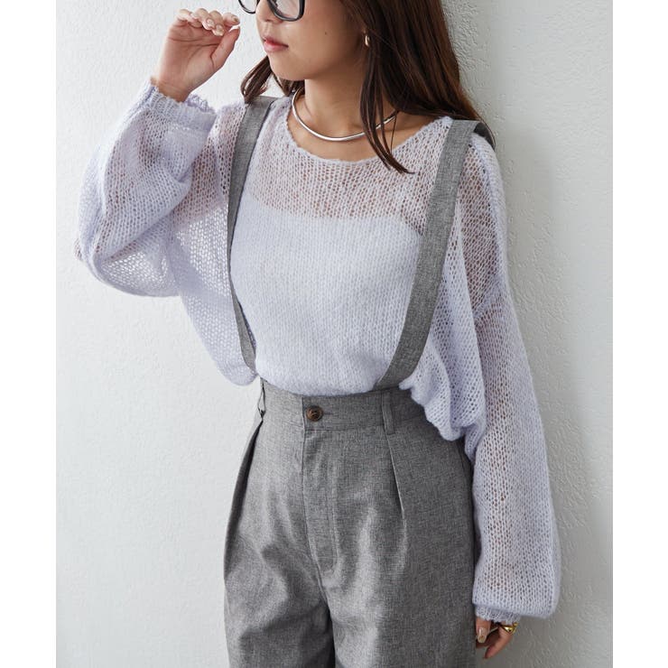 ella_selectshopマシュマロウールタッチジレ　グレー Mellow Knit ジレ ウォッシャブル メリノウール ネイビー XS(XS
