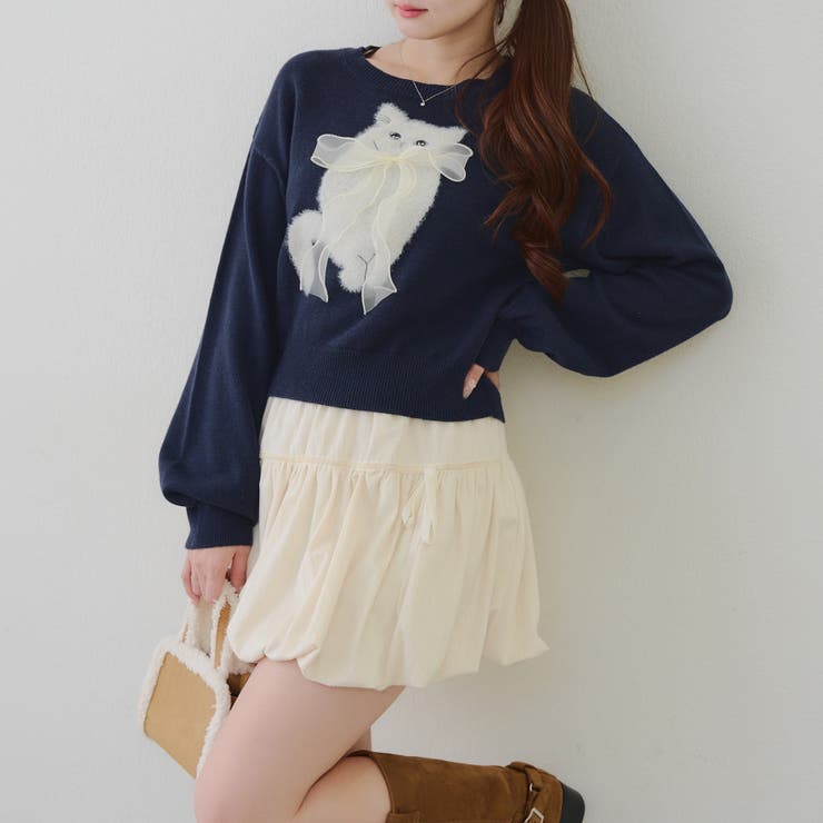 ブルー系 | ネコ&イヌアソートニット | NICE CLAUP / OLIVE des OLIVE　OUTLET