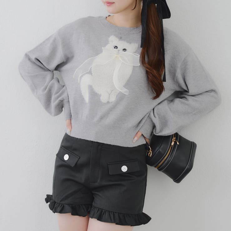 グレー | ネコ&イヌアソートニット | NICE CLAUP / OLIVE des OLIVE　OUTLET