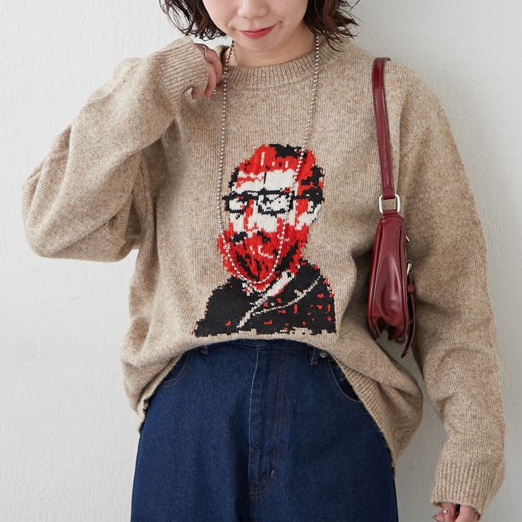 【NUNIFE】おじジャガードニット | RMAF　NICE CLAUP / OLIVE des OLIVE | 詳細画像2 