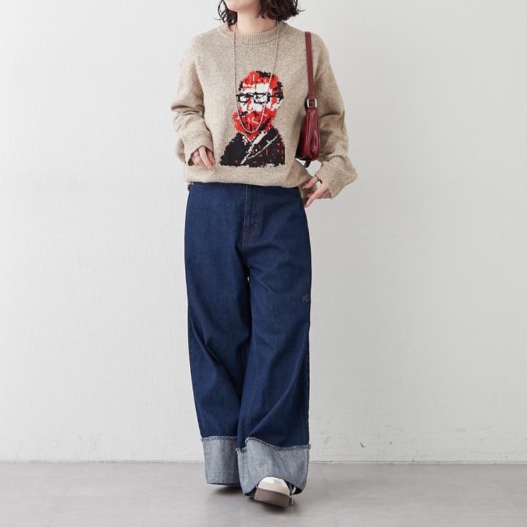 【NUNIFE】おじジャガードニット | RMAF　NICE CLAUP / OLIVE des OLIVE | 詳細画像8 