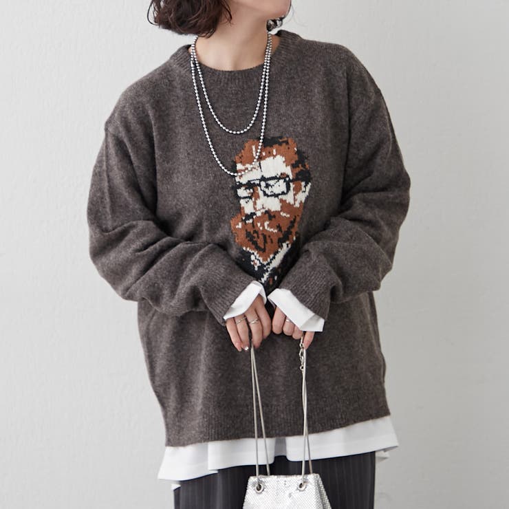 【NUNIFE】おじジャガードニット | RMAF　NICE CLAUP / OLIVE des OLIVE | 詳細画像21 